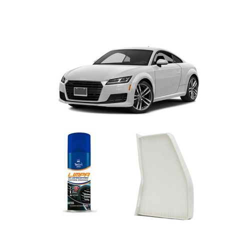 Kit Filtro De Cabine Acp309 Tecfil + Limpa Ar Condicionado Tecbril Audi Tts 2.0 2012 Em Diante