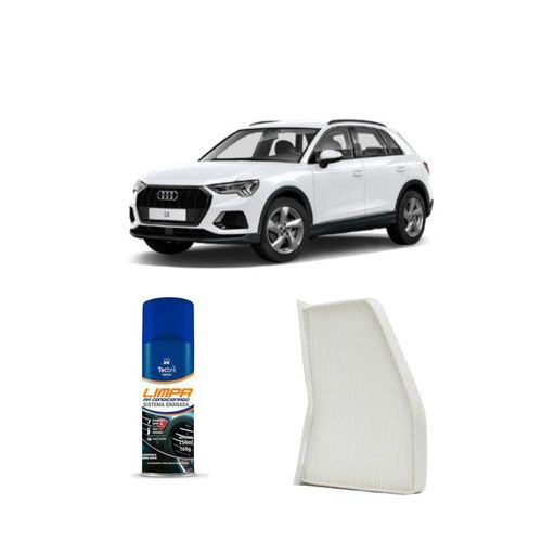 Kit Filtro De Cabine Acp309 Tecfil + Limpa Ar Condicionado Tecbril Audi Q3 1.4 Tsfi 2015 Em Diante