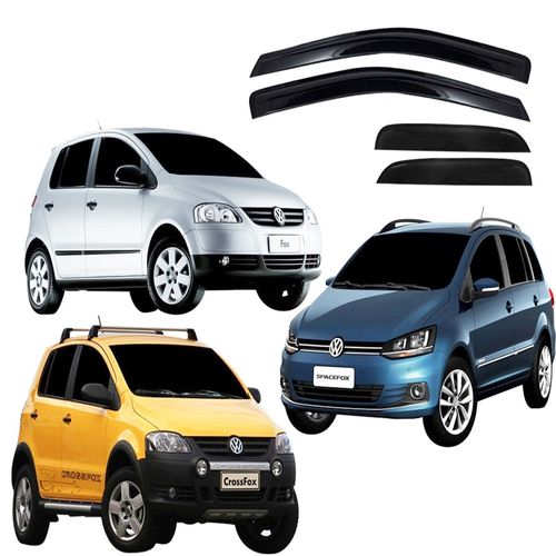 Calha de Chuva 4 Portas<br>Fox CrossFox SpaceFox SpaceCross<br>Todos 2004 até 2020