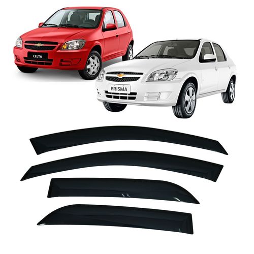 Calha de Chuva 4 Portas Chevrolet Celta 2003 até 2015 e Prisma 2006 até 2012