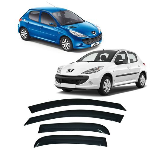 Calha de Chuva 4 Portas - Peugeot 206 e Peugeot 207 Todas as Versões