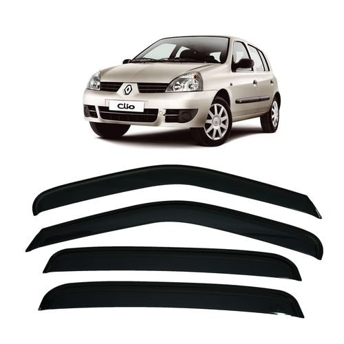 Calha de Chuva 4 Portas<br>Clio Hatch e Sedan 2000 até 2016