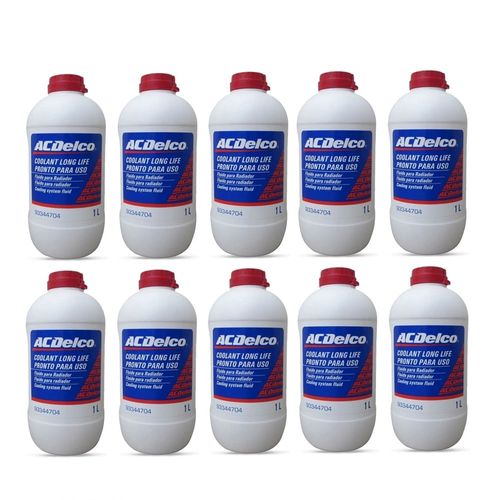 Combo 10 Litros Aditivos para Radiador Acdelco Diluído Pronto para Uso