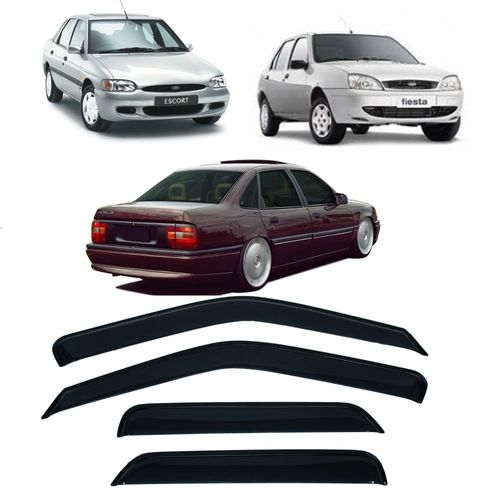 Calha de Chuva 4 Portas Chevrolet Vectra 93 até 96 Ford Fiesta Street 96 até 2004 e Escort Zetec 97 até 2001