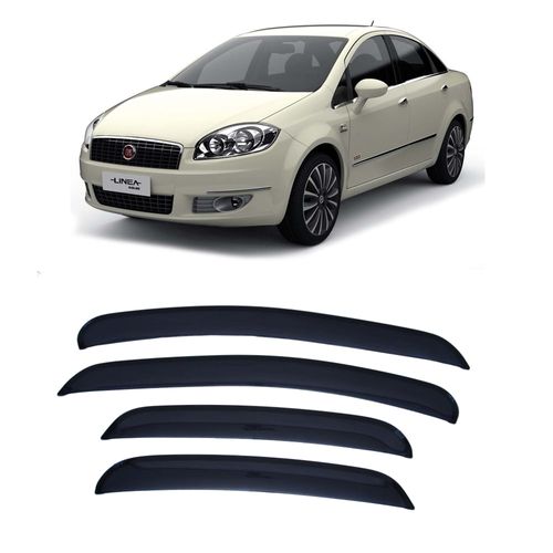 Calha de Chuva 4 Portas - Fiat Linea 2008 até 2017
