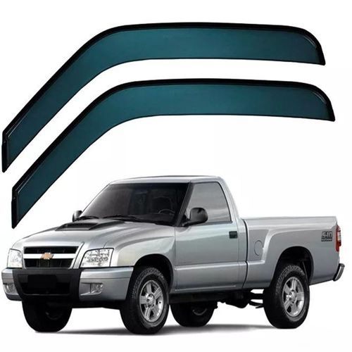 Calha de Chuva 2 Portas<br>Chevrolet S10 95 até 2011<br>Cabine Simples / Estendida