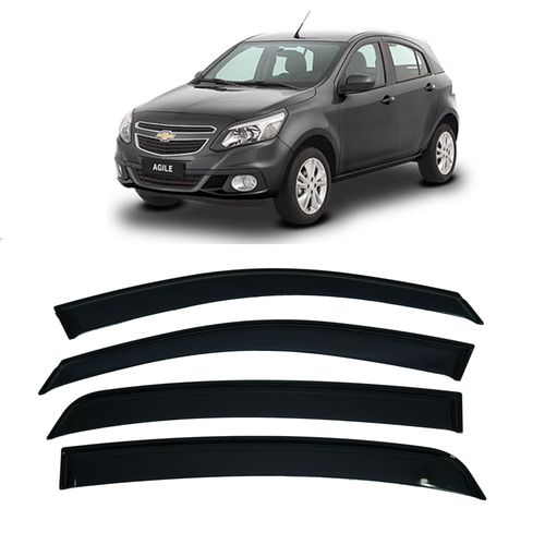 Calha de Chuva 4 Portas Chevrolet Agile 2009 até 2016