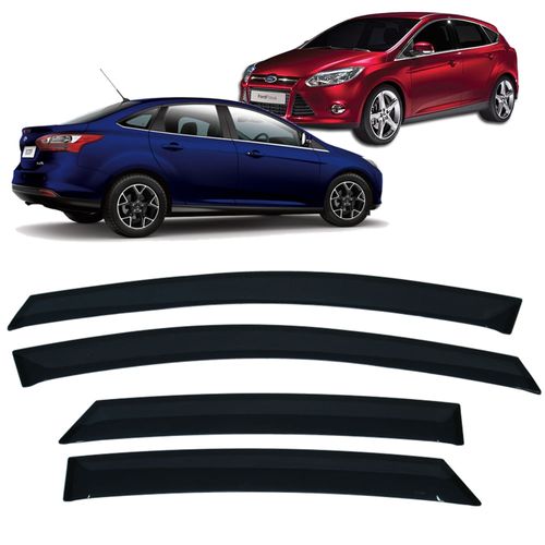 Calha de Chuva 4 Portas<br>Focus Hatch e Sedan 2014 até 2020