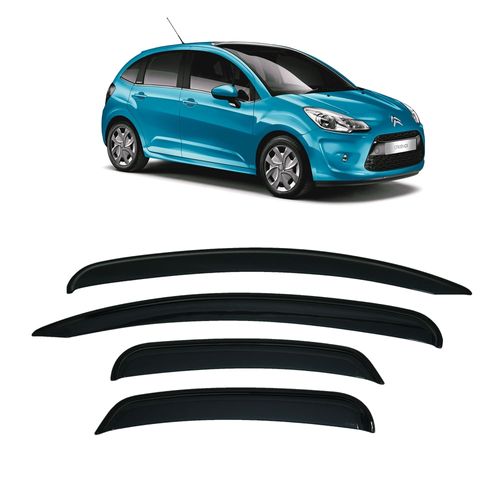 Calha de Chuva 4 Portas Citroen C3 2003 até 2013