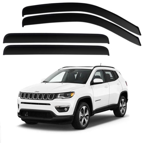 Calha de Chuva 4 Portas<br>Jeep Compass 2017 em Diante