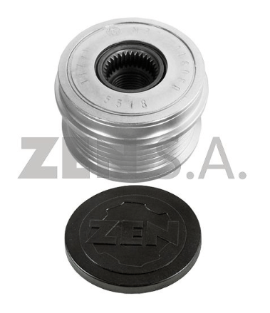 Polia Roda Livre Alternador ZEN 5518 Fiat Doblo Palio Stilo GM Meriva 1.8 Sem A/C