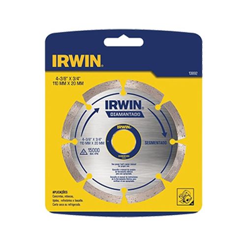 Disco Diamantado Segmentado 110 x 20 mm - Irwin