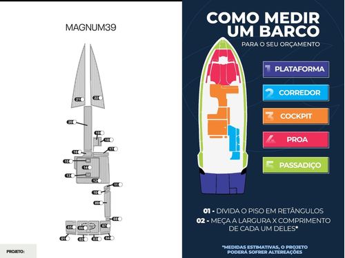 Piso náutico EVA Magnum 39 Proa Ocre