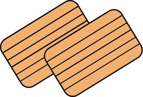 Piso náutico EVA Triton 275 Modelo Antigo Kit Plataforma Ocre