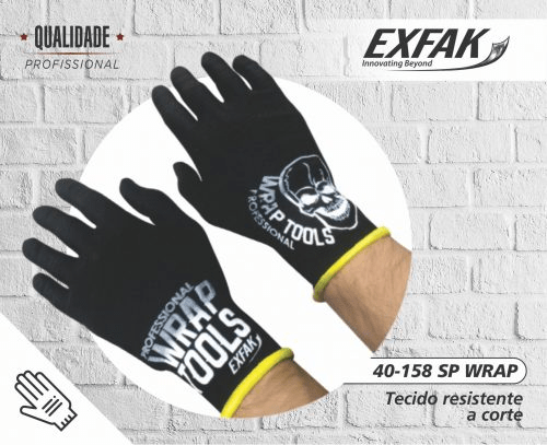 LUVA POLIESTER/NYLON WRAP GG 40-158SP EXFAK