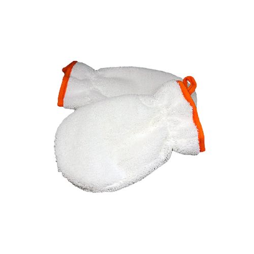 INNERSCRUB LUVA DE MICROFRIBRA PARA LIMPEZA INTERNA BRANCA COM BORDA LARANJA CARPRO