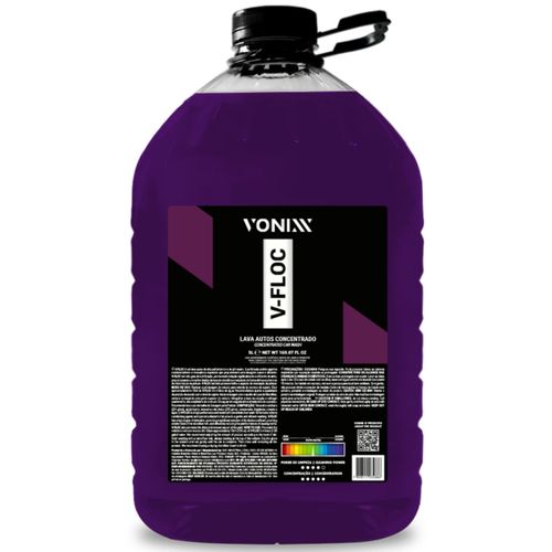 V-FLOC SHAMPOO NEUTRO LAVA AUTOS SUPER CONCENTRADO 5L VONIXX