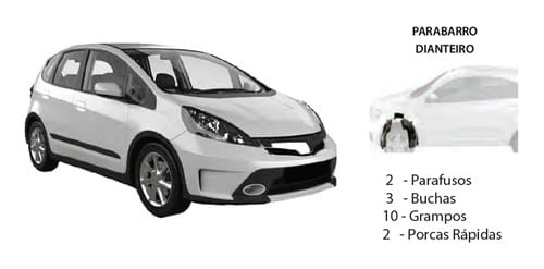 Kit Presilha Parabarro Dianteiro Fit 2009 A 2014