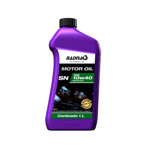 Óleo de Motor SN SAE 10W40 Sintético 1L RADNAQ MO1212