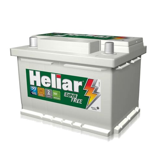 Bateria Heliar 60 Amperes Lado Positivo Direito 24 Meses de Garantia