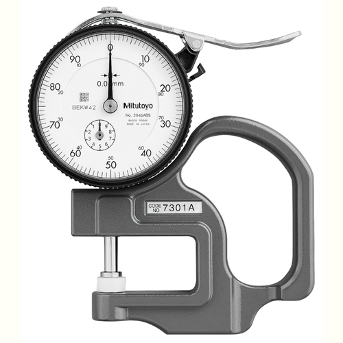 Medidor de Espessura Manual 10mm 0,01mm Modelo Padrão Mitutoyo 7301A