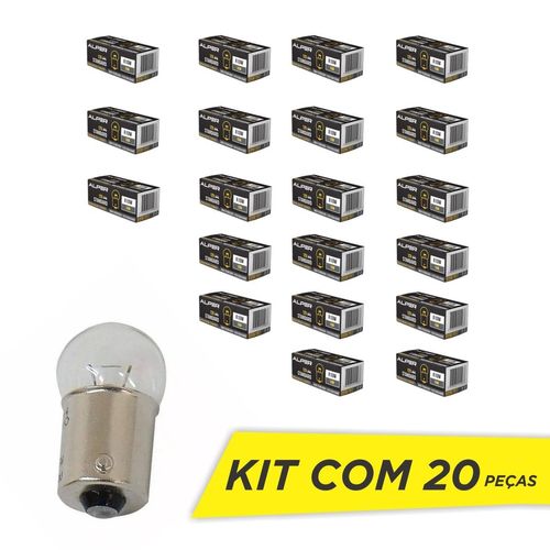 Lâmpada Luz Estacionamento Placa Bagageiro Porta Luvas Alper Standard R10W 12V 10W 3200K - 20 Peças