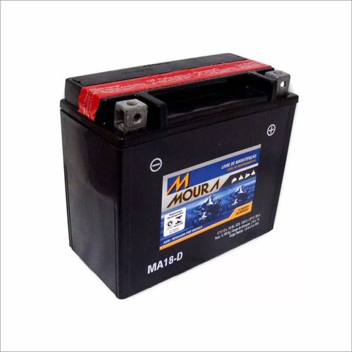 Bateria AGM Moto Moura 12V 18Ah MA18-D KAF620F CN KZ1000 LTD CSR KZ1000-C POLICE KZ1000-E ST SHAFT