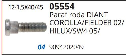 Parafuso Roda Toyota Corolla 2003 Diant