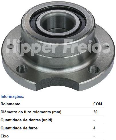 Cubo Roda Tras Fiat Fiorino 94 Elba 1.6 95 Palio Strada C R