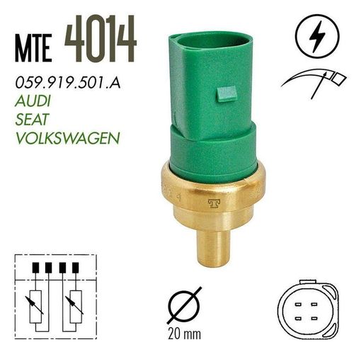 Interruptor Temperatura Golf 1.6 8V 1999 A 2012 Verde
