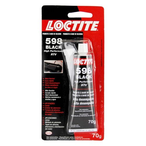 Silicone de Vedação de Alta Temperatura 598 Preto 70g - Loctite