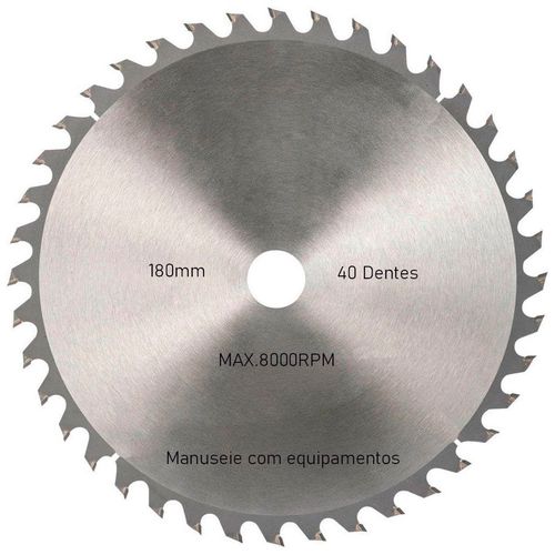 Kit 4 Discos De Serra Circular Com 40 Dentes 7" 180mm Para Madeira