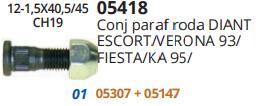 Parafuso Roda Fiesta Ka Escort Zetec Focus Diant C Porca