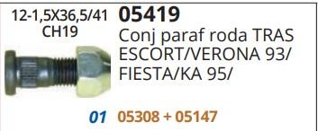 Parafuso Roda Fiesta Ka Escort Zetec Focus Tras C Porca